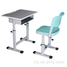 Mesa y silla de estudiante de escuela primaria de guardería de lujo